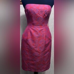 J crew strapless Pink and Purple Dress